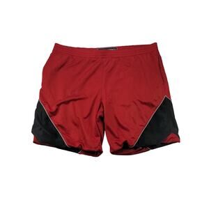Mens Nike Basketball Shorts Size 2XL XXL Athletic Pants Red & Black